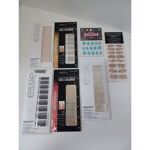 NEW LOT of Essie Loreal Nail 3D stickers appliques UV cured Nail‎ Art